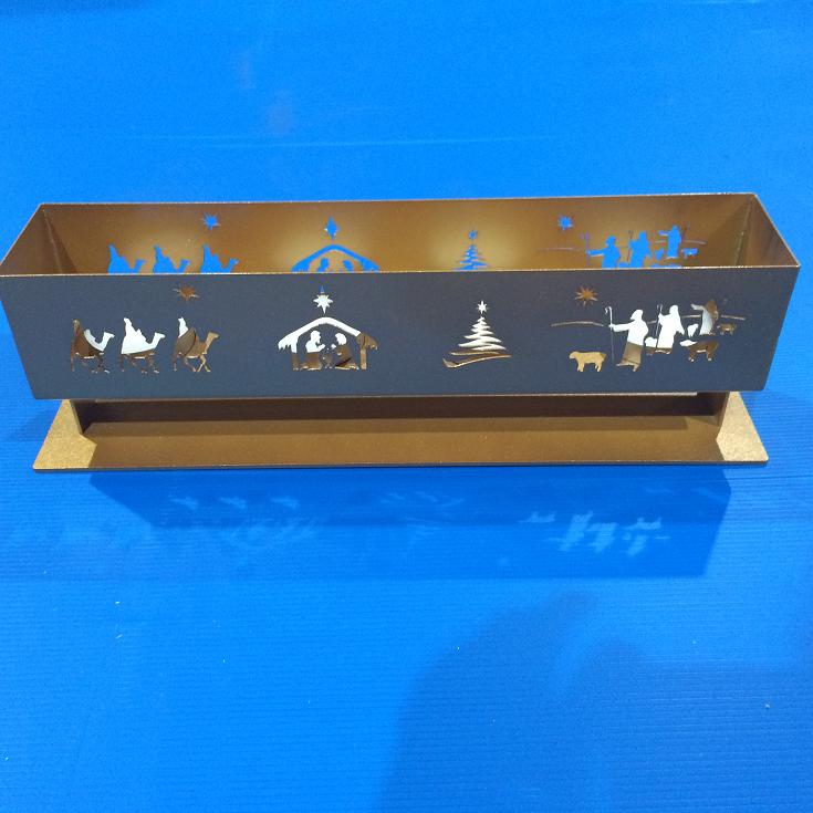 Tischlampe lang Weihnacht goldig lackiert