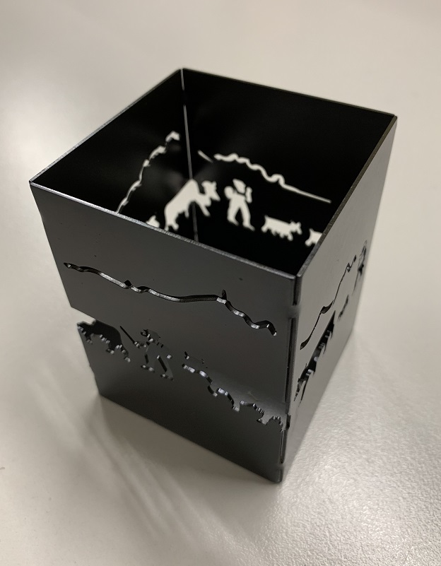 Tischlämpchen Alpaufzug Stahl klein