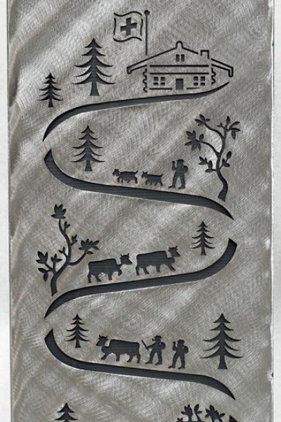 Feuersäule mit Alpaufzug - Motiv