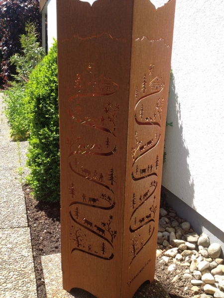 Feuersäule mit Alpaufzug - Motiv