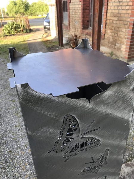 Auflageblech für Feuersäulen