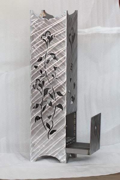 Feuersäule mit Rankenherz - Motiv