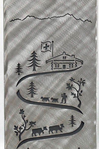 Feuersäule mit Alpaufzug - Motiv