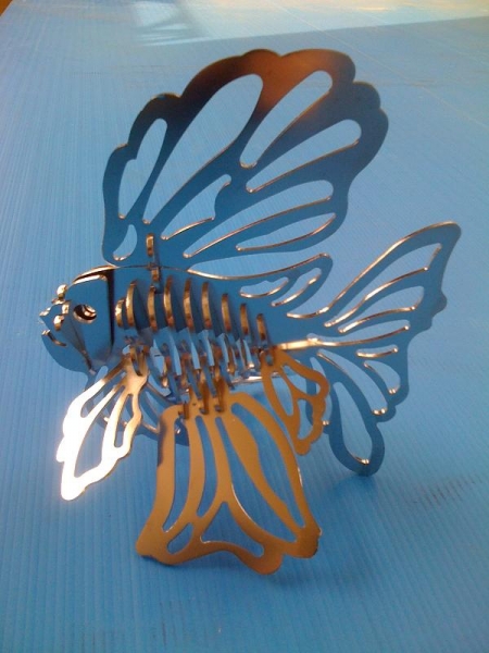 Fisch 3mm Edelstahl elektropoliert