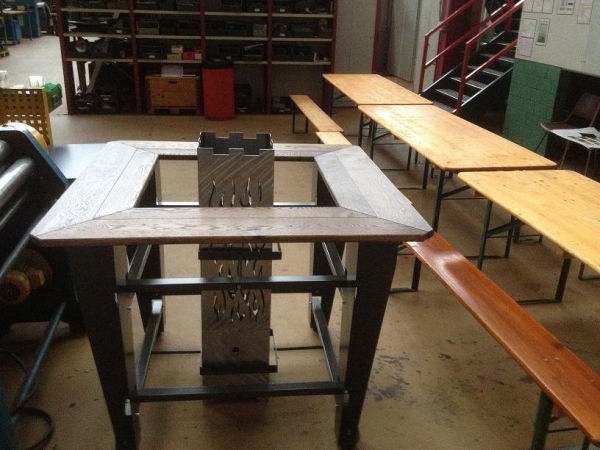 Stehbar Stahl lackiert ( Antrazith )