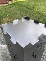 Auflageblech für Feuersäulen